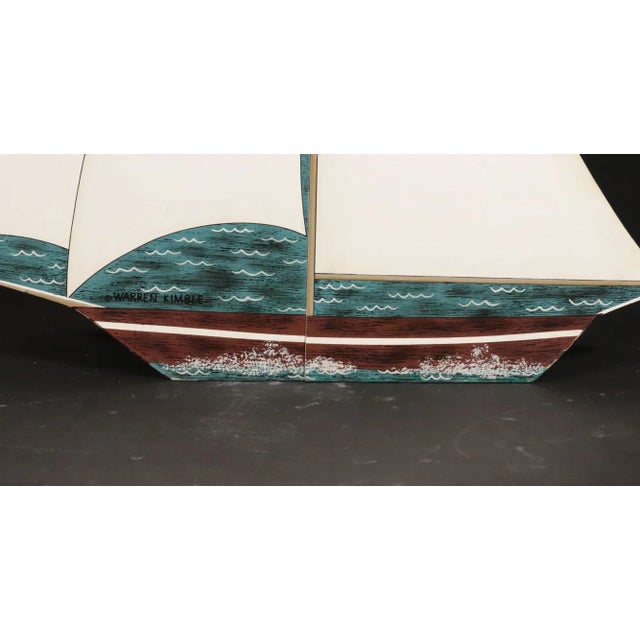 Warren Kimble, Sailing Ship Hanging Cabinet, ca. 1990s Painted wood, 29 ½ × 26 ½ × 5 ½ in. Ref: NY10866-nmcx This...