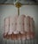 Mid-Century Round Pink Murano Glass and Brass Chandelier For Sale - Image 10 of 11