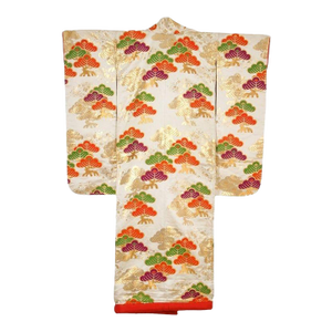 Vintage Kimono Silk Brocade Japanese Ceremonial 1970