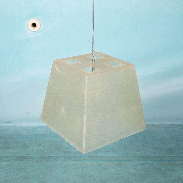 Vintage Minimalist Fiberglass Hanging Lamp from Roche Babois For Sale - Image 18 of 18