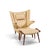 Hans Wegner for Ap Stolen Ap19 Mid Century Papa Bear Chair and Ottoman - Pair For Sale - Image 15 of 16