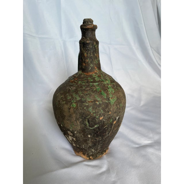 Brown Mid-Early 20th Century Mediterranean Olive Oil Jug For Sale - Image 8 of 10
