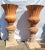 Pair of Large Terracotta Italian Urns "Ref Impruneta " on Carved Jodhpur Sandstone Pedestals For Sale - Image 13 of 13