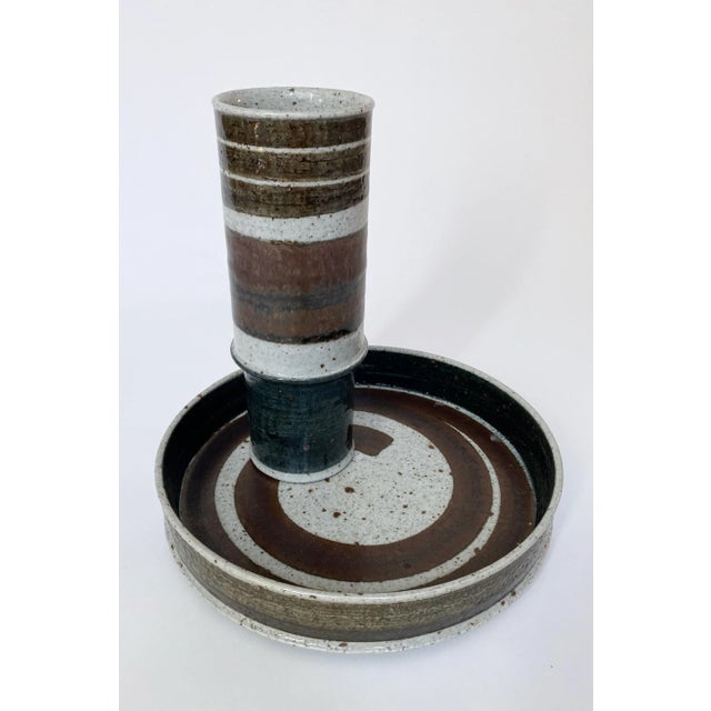 Ceramic 1970s Stoneware Vase and Large Plate by Inger Person for Rörstrand- 2 Pieces For Sale - Image 7 of 7
