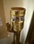 Hollywood Regency Curated Pair of Monumental Vintage Stiffel Neoclassical Brass Table Lamps With Custom Black Shades For Sale - Image 3 of 11