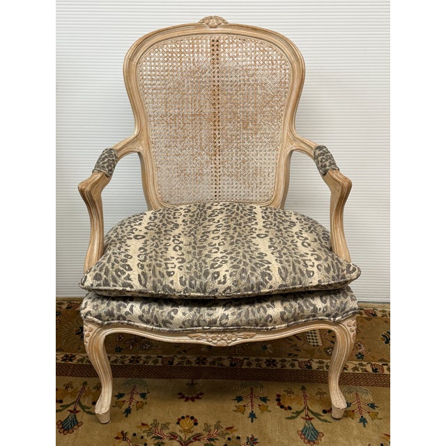Design Plus Gallery presents a Louis XV Style Bergere Chair. The seat has a casual elegance that can be elevated to formal...