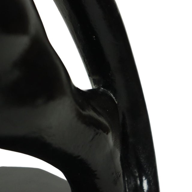 Art Deco French Panther Sculpture in Black Lacquered Plaster, 1920s For Sale - Image 17 of 18
