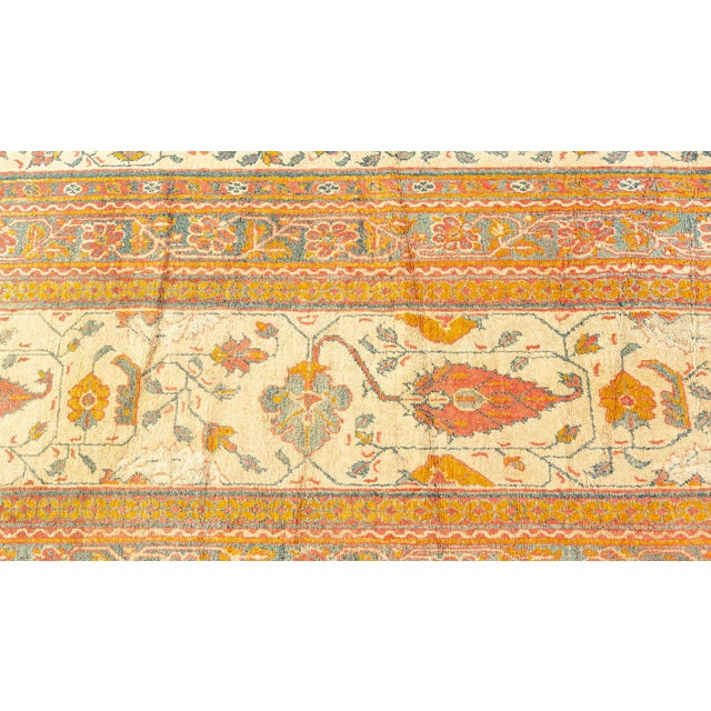 Oversized 1920s Indian Agra Rug For Sale - Image 4 of 8