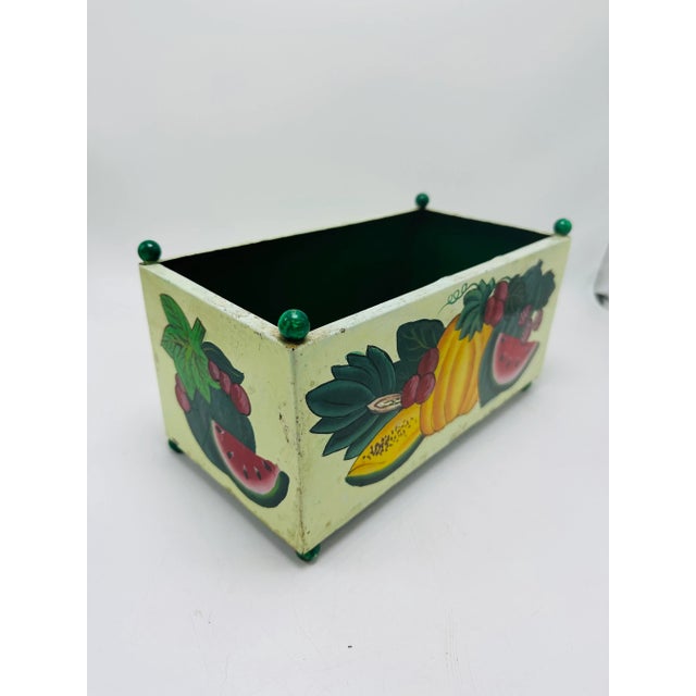Vintage Tole Cachepot Planter For Sale - Image 4 of 7