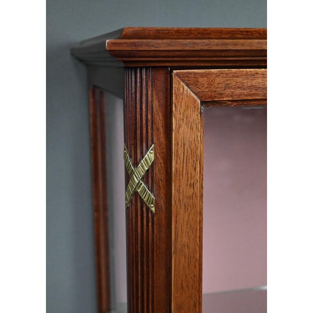 Wood Louis XVI Style Mahogany Display Cabinet, 1930s For Sale - Image 7 of 18