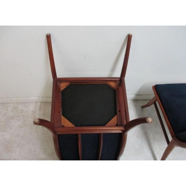 1990s Pair Bexley Heath Widdicomb Teak Dining Room Side Chairs Danish Modern For Sale - Image 12 of 12