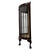 Wood Early 20th Century Antique English Edwardian Demi-Lune Glazed Vitrine Cabinet For Sale - Image 7 of 9