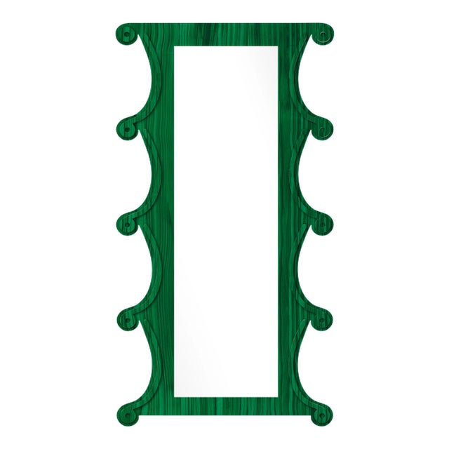 Fleur Home x Chairish Voodoo Mirror in Malachite, 42x84 For Sale