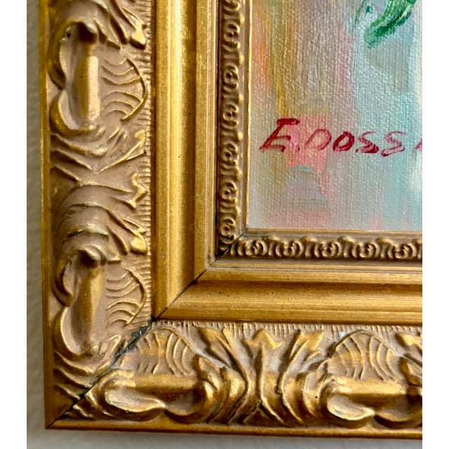 Wood Mid 20th Century Floral Still LIfe Oil Painting For Sale - Image 7 of 8