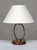 Mid-Century Modern Scandinavian Modern Ring Table Lamp in Brass, Walnut and Silk, Sweden, 1940s For Sale - Image 3 of 11
