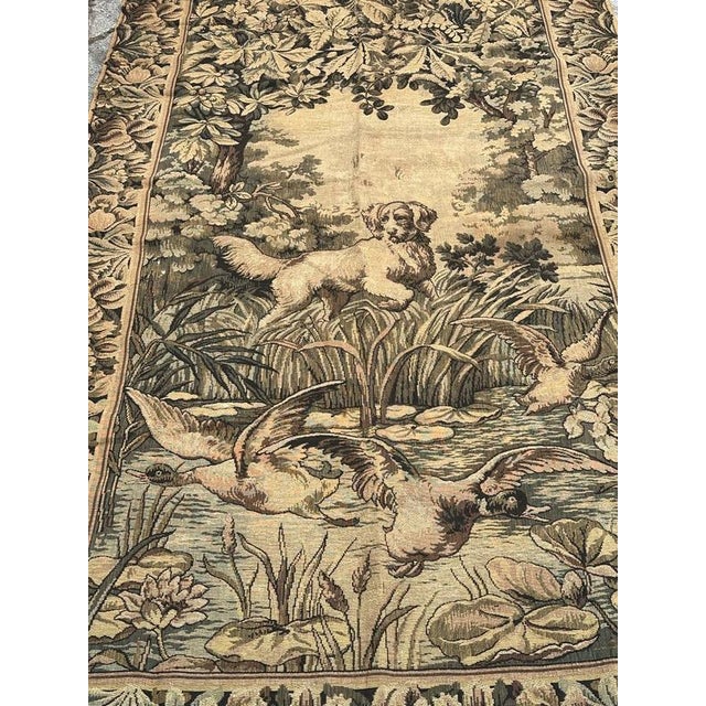 Elegant French tapestry from the mid 20th century, woven on the jacquard looms in the traditional 18th century Aubusson...