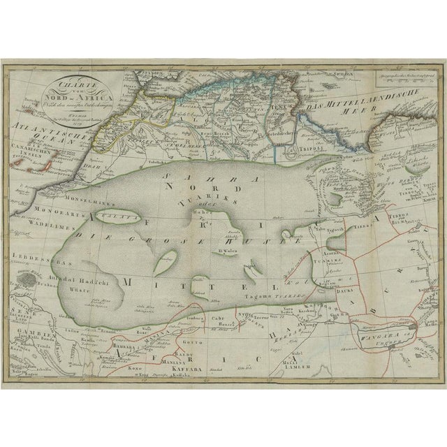 Paper Antique Map of North Africa with the Sahara Desert, 1809 For Sale - Image 7 of 7