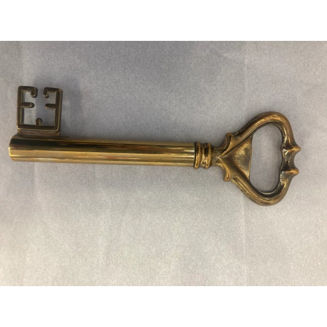Vintage English Brass Key Bottle Opener For Sale - Image 4 of 6