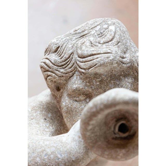 Mid 20th Century Swedish 20th Century Marble Cherub Statue For Sale In Atlanta - Image 6 of 9