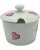 Mid 20th Century D. Porthault Paris Les Coeurs Pink Hearts Limoges Porcelain Honey Pot With Lid For Sale - Image 9 of 12