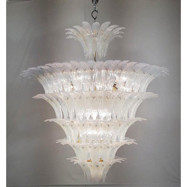 21st Century Opaline Palmette Chandelier by Fabio LTD For Sale - Image 6 of 9