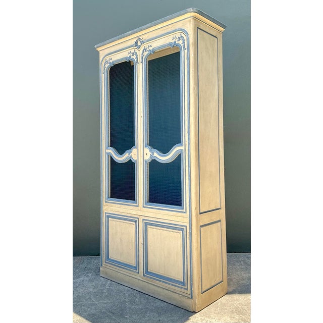 Vintage Baker French Provincial Wire Front Armoire For Sale - Image 10 of 12