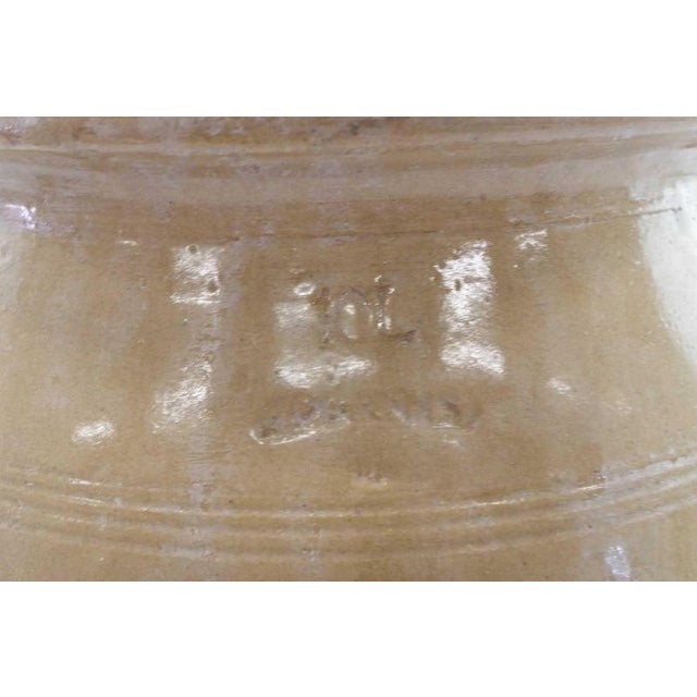 Antique Swedish Light Beige Stoneware Vase by Höganäs For Sale - Image 5 of 6