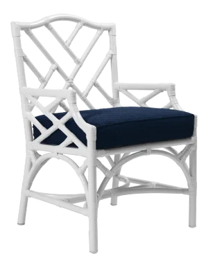 Chippendale Outdoor Armchair - White