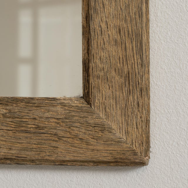 19th Century French Beige Oak Mirror For Sale - Image 9 of 15