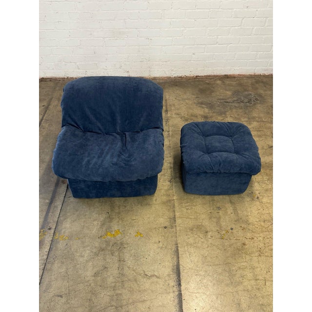 1990s Scoop Lounge Chair and Ottoman For Sale - Image 10 of 10