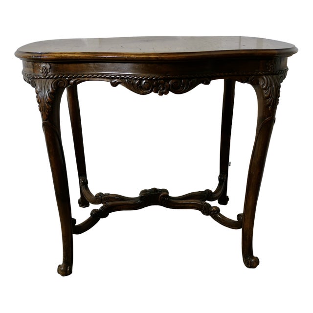 Shaped Walnut Occasional Table, 1890s For Sale
