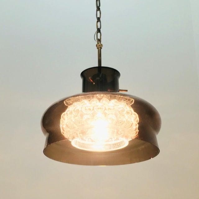 1960s 1960s Large Mid-Century Modern Scandinavian Glass Pendant/Ceiling Light by C.Fagerlund for Orrefors For Sale - Image 5 of 9