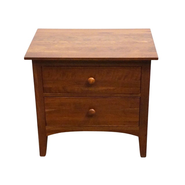 American Ethan Allen American Impressions Collection Solid Cherry 24" Two Drawer Nightstand 24-5406 For Sale - Image 3 of 14