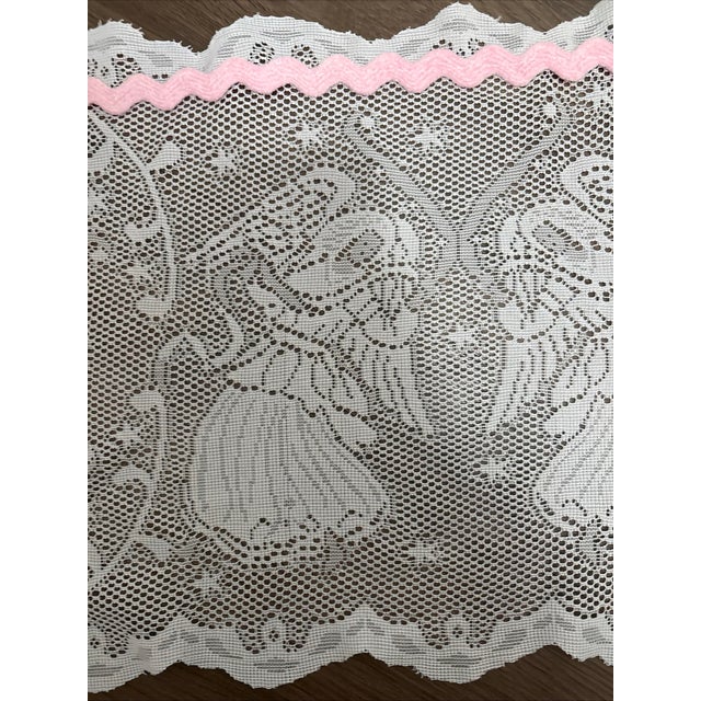 Mini Cherub Angel Table Runner Handmade Upcycled For Sale - Image 6 of 9