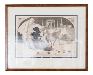 Late 20th Century "The New Year" Reproduction Print After Winslow Homer, Framed