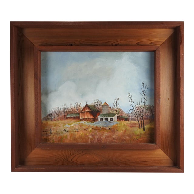 Rustic Farmhouse Painting in Custom Frame Chairish
