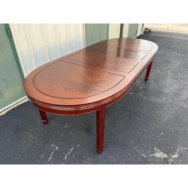Asian Style Solid Rosewood Extension Dining Table For Sale - Image 4 of 12