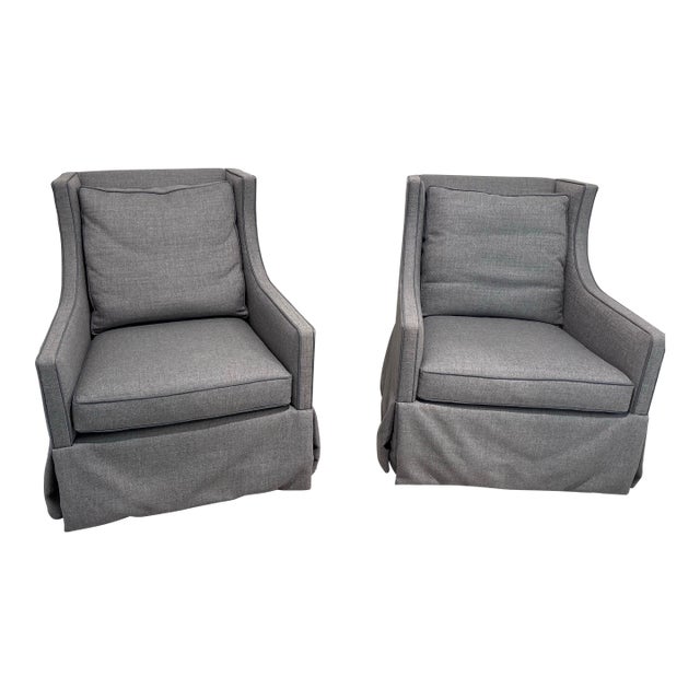 Lee Industry Swivel Glider Pair of Chairs For Sale