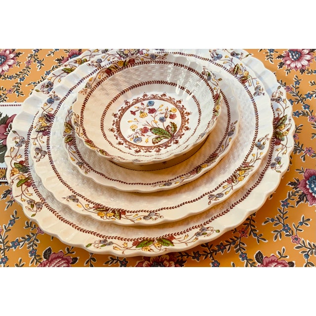 1930s Copeland Spode Cowslip Bone China Dinnerware Set, 8 Pieces For Sale - Image 10 of 18