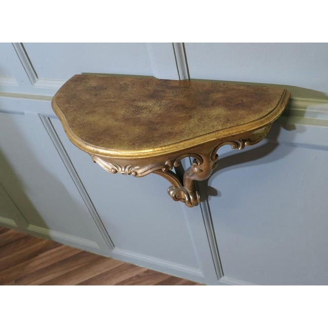 1960s French Gilt Wall Console Shelf, 1960s For Sale - Image 5 of 8