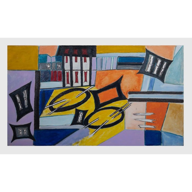 Giorgio Lo Fermo, Abstract Geometrical, Oil on Canvas, 2021 For Sale - Image 4 of 4