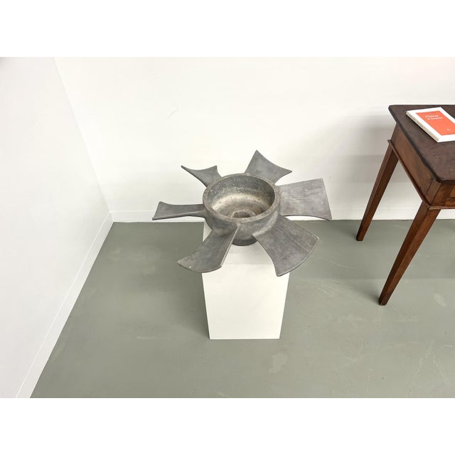Modern Helical Vase in Cast Aluminum, 1950s For Sale - Image 3 of 14