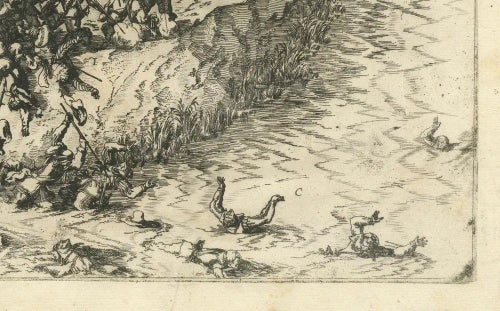First Sparks of the Eighty Years War in Oosterweel, 1632, Paper Original Prints