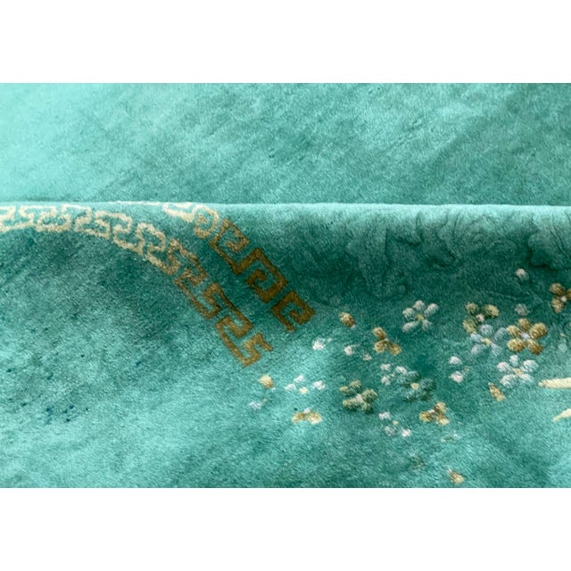 Antique Art Deco Chinese Oriental Carpet, 7'10" X 9'1" For Sale - Image 14 of 14