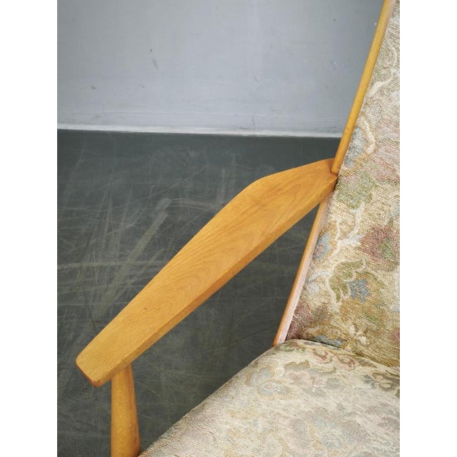 Gold Boomerang Rocking Chair attributed to Holger Georg Jensen, Denmark, 1960s For Sale - Image 8 of 15