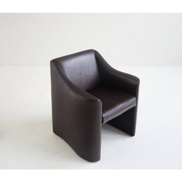 Matteo Grassi Buffalo Leather Chairs by Luigi Massoni and Pier Giorgio Cazzaniga for Matteo Grassi, 1990s, Set of 8 For Sale - Image 4 of 10