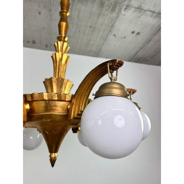 Large Art Deco Chandeliers in the style of Dagobert Peche, 1920s For Sale - Image 10 of 15