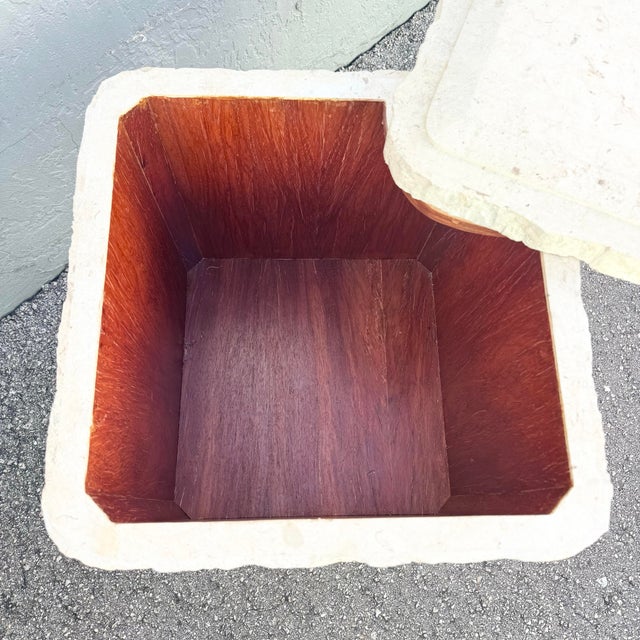 Postmodern Tessellated Stone Swivel Top Side Table With Storage - A Pair For Sale - Image 9 of 10