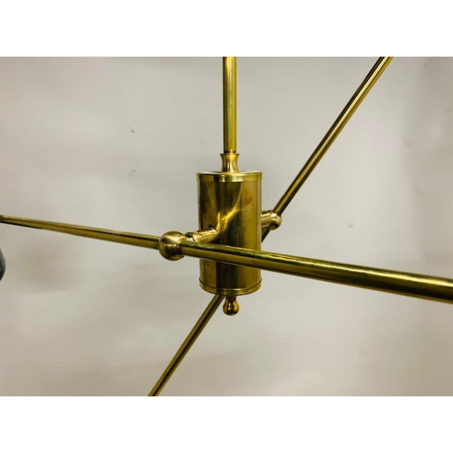 Brass Chandelier with Cones and Adjustable Stems, 1950s For Sale - Image 11 of 13