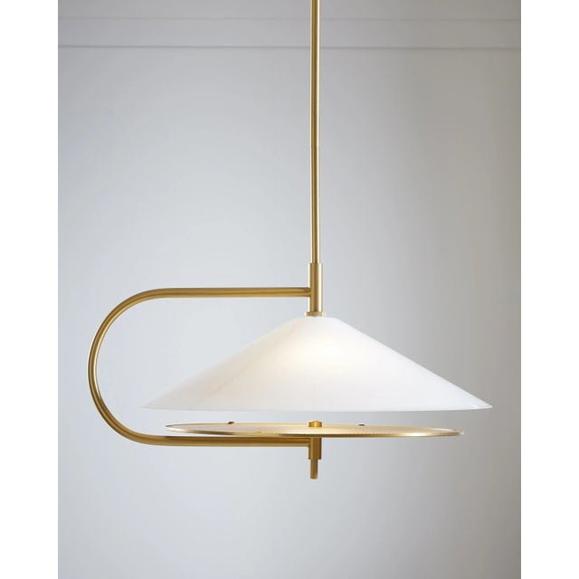 Kelly Wearstler by Visual Comfort Studio Gesture Pendant, Burnished Brass For Sale In Greenville, SC - Image 6 of 8